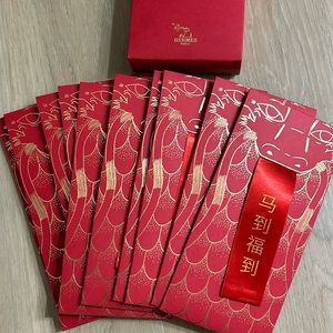 Hermes 2024 Year of the Dragon Lunar New Year Red Envelopes (Pack of 10)